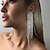 cheap Earrings-Women&#039;s White Drop Earrings Tassel Fringe Star Luxury Classic Imitation Diamond Earrings Jewelry Silver / Gold For Wedding Festival 1 Pair