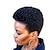Недорогие Натуральные парики без шапочки-основы-реми парик человеческих волос афро кудрявый боковой пробор натуральные дизайнеры афро-американский парик без шапочки-основы китайские волосы женские черные 6 дюймов для вечеринок вечеринка / вечер