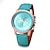 cheap Quartz Watches-Geneva Women Quartz Watch Outdoor Casual Wristwatch Analog Waterproof Leather Strap Watch