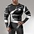 cheap Running Tops-21Grams® Men&#039;s Long Sleeve Compression Shirt Running Shirt Geometry Top Athletic Athleisure Winter Spandex Breathable Quick Dry Moisture Wicking Fitness Gym Workout Running