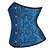 billige korsett-Rokoko Punk og gotisk Kostymer i middelalderstil Overbustkorsett Dameundertøy Bustier 14 plastbein Kostyme Dame Royal Bryllup Bryllupsgjest Voksne Korsett
