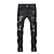 tanie Dżinsy męskie-Męskie Jeansy Spodnie zwężane Spodnie Wytarte dżinsy Porwane jeansy Kieszeń Podarte Komfort Codzienny Wyjściowe Moda miejska Klasyczny Czarny Niebieski Elastyczny