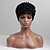 cheap Human Hair Capless Wigs-Human Hair Blend Wig Short Wavy Natural Wave Pixie Cut Layered Haircut Short Hairstyles 2020 Berry Natural Wave Wavy African American Wig For Black Women With Bangs Women&#039;s Natural Black #1B Palest
