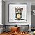 voordelige Verf-olieverfschilderij handgemaakte handgeschilderde kunst aan de muur schattige uil dier abstracte huisdecoratie decor uitgerekt frame klaar om op te hangen