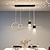 abordables Suspension-100cm 4 lumières dimmable cluster design led pendentif lumière métal style artistique nouveauté finitions peintes style nordique salle à manger chambre lumières 110-240v