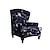 voordelige Hoes voor wingback-stoel-1 set van 2 stuks bloemenprint stretch wingback stoel hoes vleugel stoel kussenovertrekken spandex stof wingback fauteuil hoezen met elastische bodem voor woonkamer slaapkamer decor