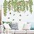 voordelige Decoratiestickers-90x30 cm verse groene bladeren planten muurstickers slaapkamer woonkamer verwijderbare pre-geplakte pvc woondecoratie muurtattoo 2 stuks;
