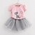 tanie Casualowe sukienki-Dziewczyny &#039; Sukienka tutu Krótki rękaw Solidne kolory Grafika drukowana 3D Sukienki Poliester Sukienka Lato Brzdąc Codzienny