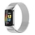 voordelige Fitbit-horlogebanden-Slimme horlogeband Compatibel met: Fitbit Charge 5 Roestvrij staal Smartwatch Band Elastisch Magnetische sluiting Milanese lus Vervanging Polsbandje