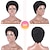 cheap Human Hair Capless Wigs-100% Human Hair Short Black Afro Kinky Curly Wigs for Women 130% Natural Color Full Machine Made Hair Human Hair Capless Wigs None Lace Wigs 4 Inch