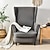Недорогие Чехол на кресло с подголовником-однотонные эластичные чехлы для стульев с крыльями, чехлы для стульев с крыльями, ткань из спандекса, чехлы для стульев с эластичным дном для гостиной, спальни, декор