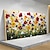 levne Květinové či botanické obrazy-olejomalba ručně malované ručně malované nástěnné umění abstraktní barevné květiny domácí dekorace výzdoba válcované plátno bez rámu unstretched