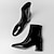 cheap Ankle Boots-Women&#039;s Boots White Shoes Plus Size Heel Boots Party Daily Booties Ankle Boots Block Heel Round Toe Elegant Fashion Minimalism Faux Leather Patent Leather Zipper Black White