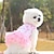 abordables Vêtements pour chiens-jupe de chien de compagnie vêtements de chat vêtements de printemps et d&#039;été pour animaux de compagnie adorables robes de chien tutu rayé maille chiot chien robes de princesse (rose, s)