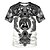 cheap Men&#039;s T-shirt-duolifu unisex 3d printed cool vikings tattoo norse mythology blouse t-shirt tops,fenrir wolf,s