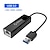 abordables Cables y adaptadores-ORICO USB 3.0 concentradores 1 Puertos Alta Velocidad Concentrador USB con USB 3.0 RJ45 La entrega de energía Para