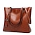 cheap Handbag &amp; Totes-Women&#039;s Tote Shoulder Bag Tote PU Leather Shopping Daily Office &amp; Career Rivet Solid Color Black Red Wine Brown