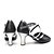 ieftine Pantofi Dans Clasic &amp; Modern-Pentru femei Pantofi Moderni Sală Dans Interior Performanță Antrenament Sandale Călcâi Cataramă Toc Personalizat Toc Cubanez Buclă Negru și Auriu Negru și Argintiu / Profesional