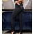 tanie Damskie spodnie-Damskie Rurki Spodnie Czarny Średni Talia Moda Codzienny Weekend Średnio elastyczny Pełna długość Komfort Równina S M L XL / Szczupła