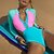 economico Rash Guards Interi-Per donna Costume da bagno Tagliato Body Costume da bagno Collage Costumi da bagno Blu Nero Protezione solare UV Traspirante Asciugatura rapida Manica lunga - Nuoto Surf Spiaggia Autunno Primavera