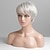 cheap Human Hair Capless Wigs-Human Hair Blend Wig Short Straight Pixie Cut Short Hairstyles 2020 Straight Short Side Part Machine Made Women&#039;s Natural Black #1B Medium Auburn#30 Strawberry Blonde / Light Blonde 8 inch