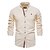 cheap Men&#039;s Casual Shirts-Men&#039;s Dress Shirt Solid Colored Stand Collar Street Casual Button-Down Long Sleeve Tops Casual Fashion Breathable Comfortable White Gray Khaki Summer Shirts