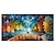 levne Krajinomalby-olejomalba ručně malované umění na zeď abstraktní déšť pouliční strom lampa nůž krajina domácí dekorace výzdoba rolované plátno bez rámu nenatažené