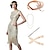cheap Great Gatsby-Roaring 20s 1920s Cocktail Dress Vintage Dress Flapper Dress Dress Outfits Masquerade Prom Dress The Great Gatsby Women&#039;s Tassel Fringe Carnival Party Prom Adults&#039; Body Jewelry
