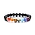 cheap Jewelry &amp; Accessories-cross-border hot selling hot sale natural volcanic stone colorful seven chakra bracelet agate stone beads bracelet