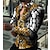 voordelige westernhemden voor heren-Voor heren Overhemd Grafisch overhemd Bloemig Strijkijzer Geel 3D-afdrukken Dagelijks Feestdagen Lange mouw 3D-afdrukken Button-omlaag Kleding Modieus Ontwerper Casual Ademend