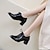 cheap Women&#039;s Oxfords-Women&#039;s Pumps Oxfords Brogue Dress Shoes Daily Solid Color Solid Colored Summer Lace-up Chunky Heel Round Toe Casual Minimalism Microfiber Lace-up Wine Black Dark Blue
