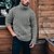 billige sweater til mænd-Herre Bluse Pullover trøje rullekrave sweater Strikke Strikket Helfarve Rullekrave Stilfuld Afslappet Daglig Tøj Vinter Gul Grå S M L