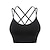 cheap Sports Bras &amp; Underwear-Strappy Sports Bras for Women, Padded Cross Back Sport Bras with Elastic Shoulder Straps, Double-Layer Hem for Medium Support Seamless Knitted Sexy Crisscross Back Yoga Bra for Fitness