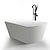 cheap Bathtub Faucets-Bathtub Faucet - Contemporary Chrome Floor Mounted Ceramic Valve Bath Shower Mixer Taps