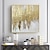 cheap Abstract Paintings-Oil Painting Handmade Hand Painted Wall Art Modern Gold Abstract  Home Decoration Decor Stretched Frame Ready to Hang