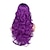 abordables Perruques Synthétiques Sans Bonnet-perruque longue vague de cheveux bouclés pour femmes perruque violette avec frange cheveux synthétiques résistants à la chaleur perruque complète adaptée aux costumes de cosplay de fête quotidienne