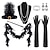 cheap Historical &amp; Vintage Costumes-The Great Gatsby Charleston Retro Vintage 1950s Roaring 20s 1920s The Great Gatsby Headpiece Flapper Headband Accesories Set All Seasons Adults&#039; Women&#039;s Costume Head Jewelry Necklace / Earrings