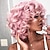 Недорогие Высококачественные парики-короткие вьющиеся волосы парик плетеный парик пушистые пушистые волнистые большие вьющиеся волосы африканский синтетический парик естественный стиль половина парика дамы дышащий парик из розовой