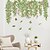 voordelige Decoratiestickers-90x30 cm verse groene bladeren planten muurstickers slaapkamer woonkamer verwijderbare pre-geplakte pvc woondecoratie muurtattoo 2 stuks;