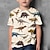 baratos camisetas 3d menino-Infantil Para Meninos Camisa Manga Curta Cinzento Impressão 3D Animal Diário Ao ar livre Ativo 4-12 anos / Verão