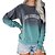 cheap Women&#039;s Hoodies &amp; Sweatshirts-sweatshirt for women, gradient color shirt pullover top-green-3xl