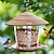 ieftine păsări și animale sălbatice în curte-hrănitoare pentru păsări foișor rezistent la apă hrănitoare pentru păsări agățate container în aer liber cu frânghie de agățare tip casă de hrănire pentru păsări decor aves decor grădină