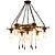 abordables Éclairages style bougies-Suspension 7 lumières 90 cm bois / verre bambou finitions peintes industrielles 110-120v 220-240v