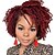 cheap Black &amp; African Wigs-Afro Curly Side Part Wig Synthetic Wig  Short Wine Red Natural Black #1B Synthetic Hair Women&#039;s Soft Party Wig Easy to Carry Black Burgundy / Daily Wear