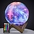 tanie Lampy projektora i projektory laserowe-Lampa 3D Galaxy Moon 5,9-calowa lampka nocna Galaxy Moon z 16 kolorami diod LED&amp;amp; pilot zdalnego sterowania z drewnianym stojakiem wyjątkowy prezent urodzinowy dla dziewcząt i chłopców, rodziny