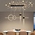 voordelige Hanglampen-100cm 4-lichts dimbaar cluster ontwerp led hanglamp metalen artistieke stijl nieuwigheid geschilderde afwerkingen nordic stijl eetkamer slaapkamer verlichting 110-240v