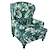 olcso Szárnyas szék fedele-1 szett 2 db virágmintás sztreccs szárnyas szék huzat szárnyas szék huzatok spandex szövet szárnyas fotelhuzatok elasztikus alsóval nappali hálószoba dekorációhoz