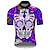 cheap Men&#039;s Jerseys-21Grams Men&#039;s Cycling Jersey Short Sleeve Bike Jersey Top with 3 Rear Pockets Mountain Bike MTB Road Bike Cycling Cycling Breathable Ultraviolet Resistant Quick Dry Yellow Blue Purple Skull Sugar