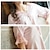 cheap Women&#039;s Nightgowns &amp; Sleepshirts-Women&#039;s Gift Pajamas Nightgown Home Christmas Party Daily Vintage Style Pure Color Satin Simple Casual Soft Spring Summer V Neck Short Sleeve Seamed