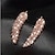 cheap Accessories-small fresh  micro-inlaid zircon gold  silver leaf earrings    fashion ladies‘ earrings